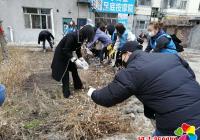 新興街道攜手新興小學開展清理花壇志愿活動